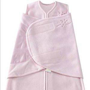 pink halo baby swaddle